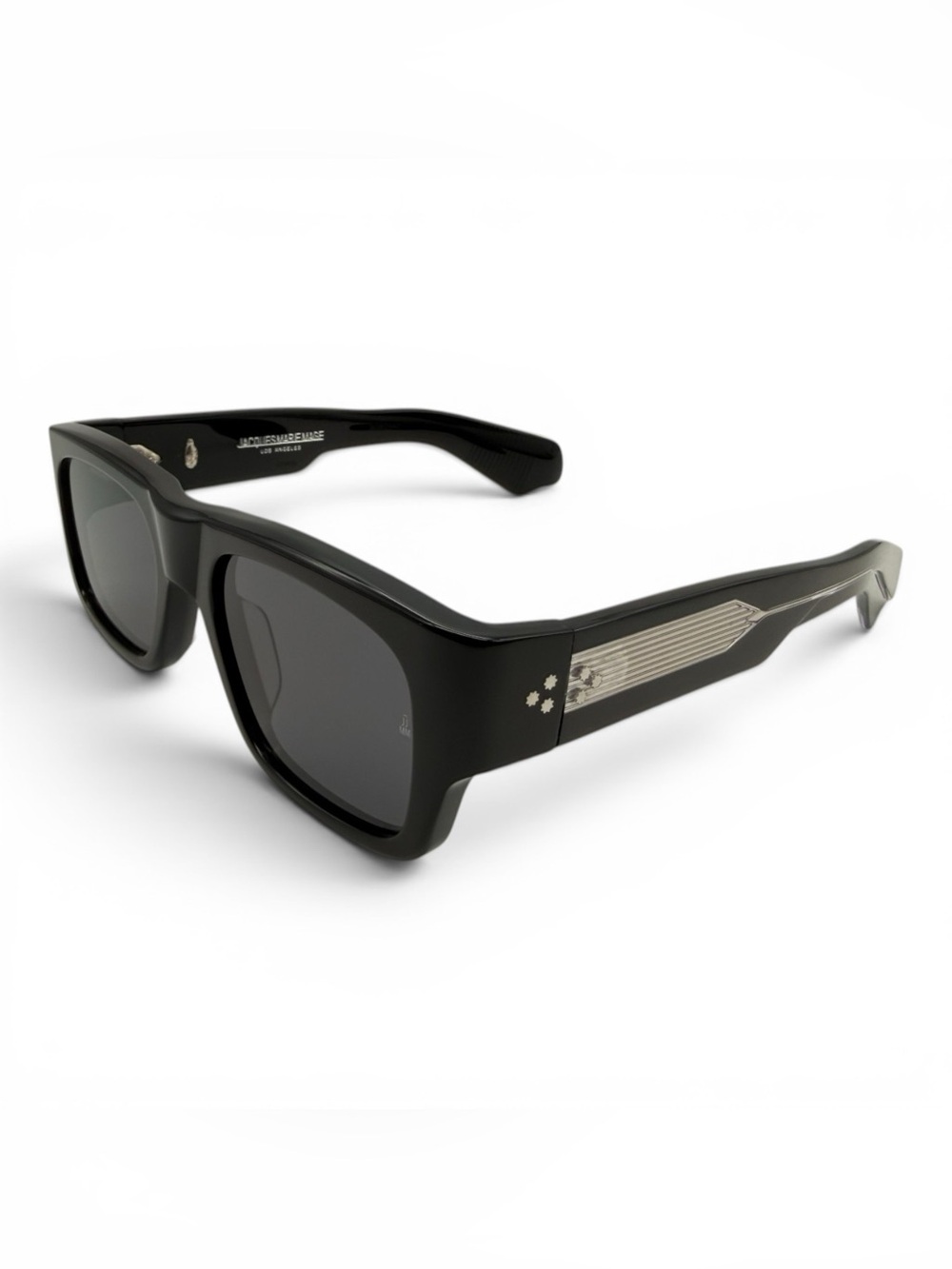 Jacquemus Black Square Acetate Sunglasses with Silver Detailing - Picture 2 of 9